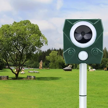 

Solar Power Ultra Sonic Garden Pest Repeller Cat Dog Animal Repellent Emit ultrasonic sound to repel pests