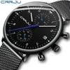 Mens Watch CRRJU Luxury Top Brand Men Stainless Steel WristWatch Men's Military waterproof Date Quartz watches relogio masculino ► Photo 1/6