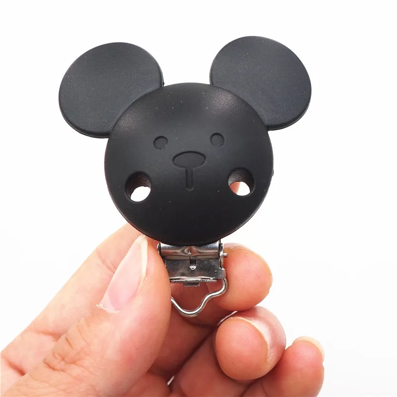 Chengkai 10pcs Silicone Teether Clips DIY Baby Cat Mouse Animal Pacifier Dummy Soother Nursing Jewelry Toy Accessories