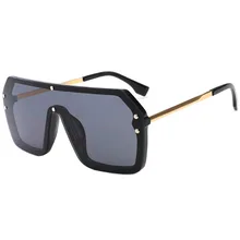 Негабаритные Квадратные Солнцезащитные очки для женщин Роскошные брендовые модные плоские красные черные прозрачные линзы цельные мужские солнцезащитные очки UV400