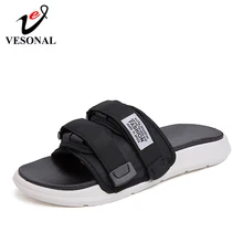 Марка vesonal/качественные парусиновые сандалии; повседневная мужская летняя обувь; мужские сандалии для взрослых; модные популярные Трендовые туфли на плоской подошве; обувь унисекс
