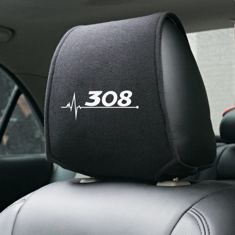 

1PCS Car seat headrest cover for Peugeot 308 Accessories Car Styling