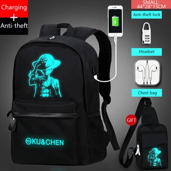 

Student School new Fashion Backpack Anime Luminous USB Charge Schoolbag Laptop Backpack For Teenager Boys School Bag Bagpack
