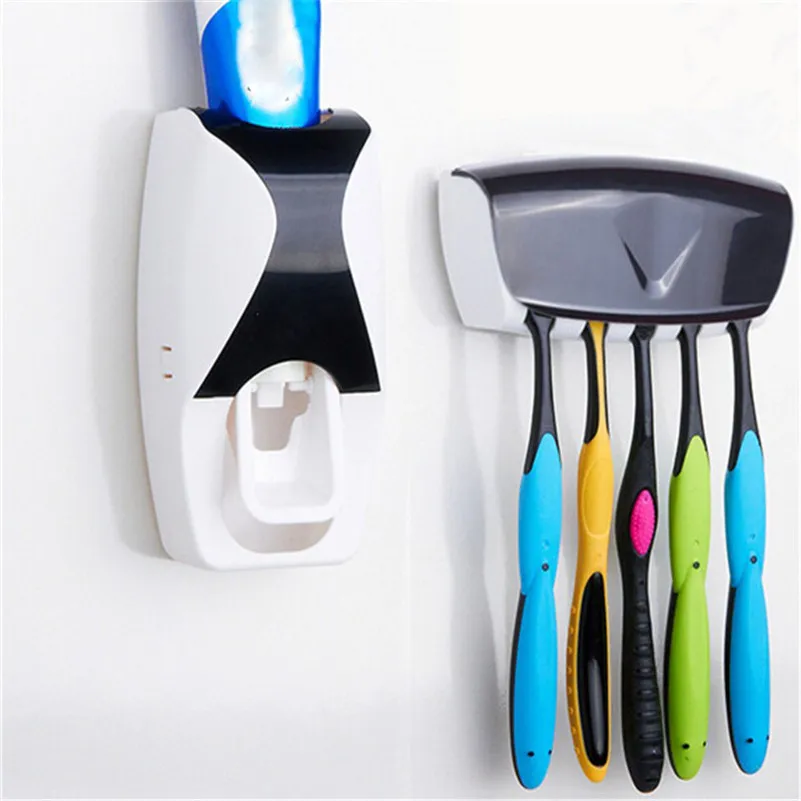 Аксессуары для ванной комнаты автоматический диспенсер для зубной пасты держатель для полотенец настенное крепление зубная паста соковыжималка зубная щетка стойка Полка для полотенец