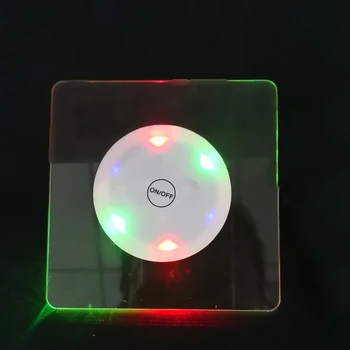 

Waterproof Club Acrylic Colorful Flash Ultra-thin Bottle Drink Bar Cup Mat Tunnel Glow Lighting Up LED Coaster Tableware