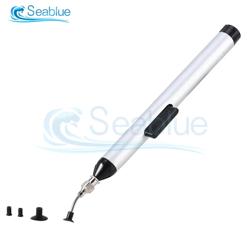 

FFQ939 IC Sucking Pen Vacuum Suction Pen Remover Sucker SMD Tweezer Pick Up Tool Solder Desoldering With 3 Suction Headers