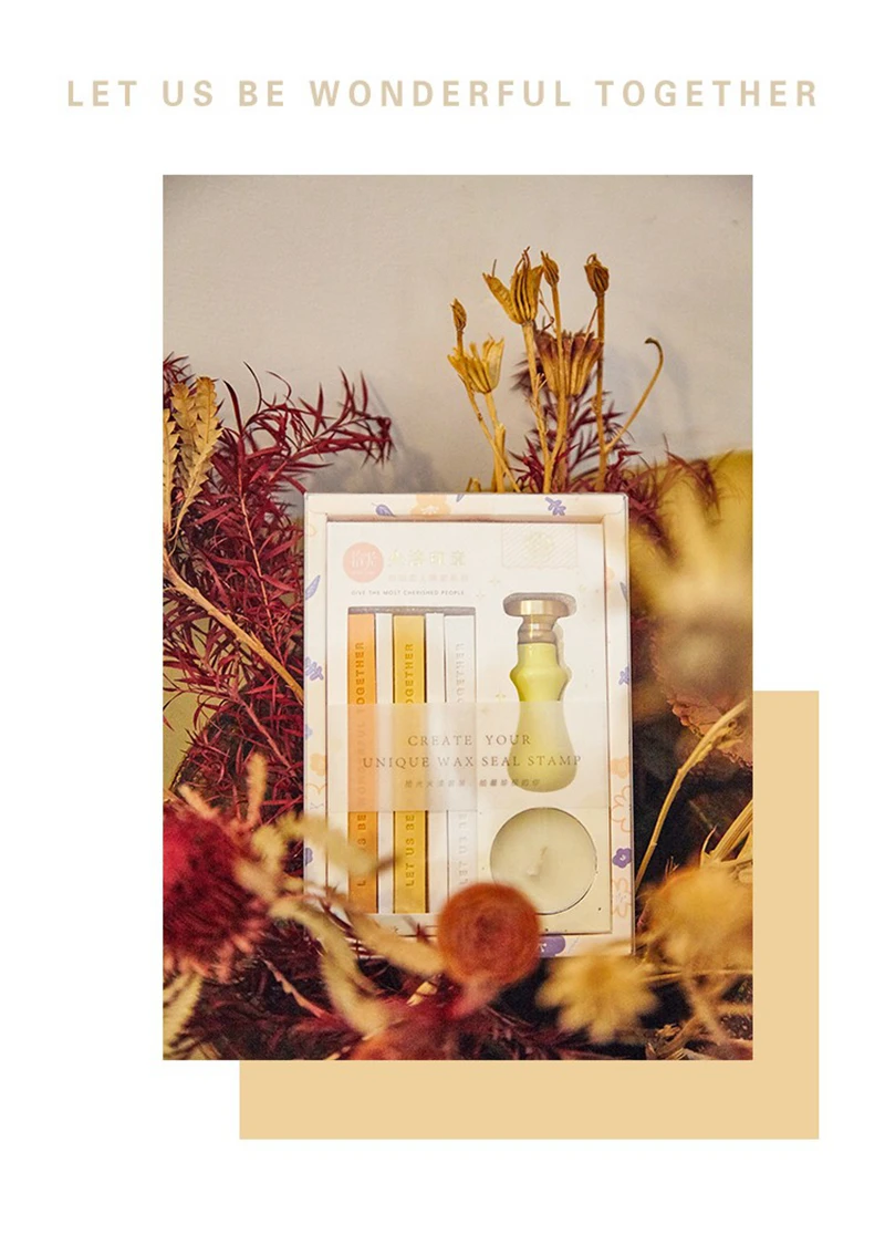 Retro European best wishes Fire Paint Seal Wax Seal Stamp Head Wooden Handle Set For Wedding Invitation Signature Kids Toy (5)