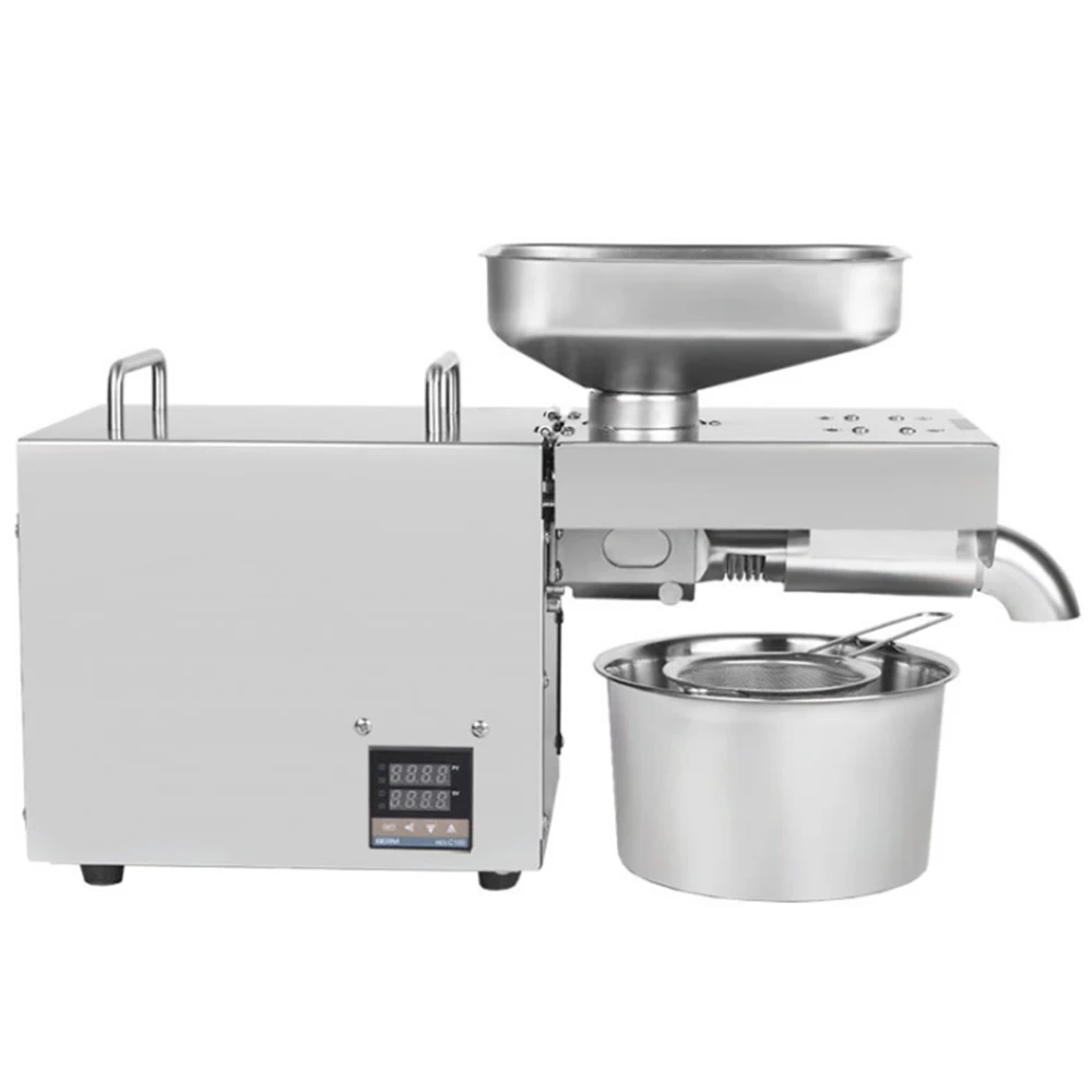 

K18 Business Equipment Stainless Steel Oil Press Machine Auto LCD Cold Press Oil Machine Oil Extractor Send Squeeze Rod