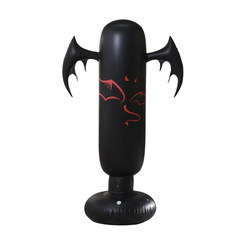 160cm Dark Bat Inflatable Boxing Cylinder Punching Abreaction Tumbler