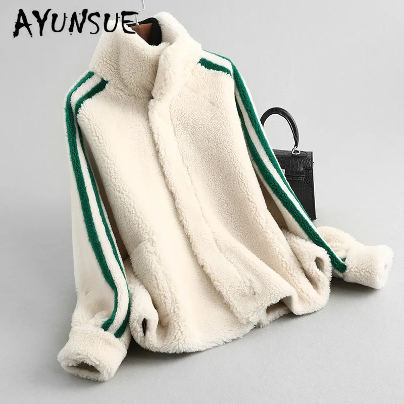 AYUNSUE пальто из натурального меха Женское зимнее пальто из овечьей шерсти Женская Корейская шерстяная куртка женская одежда Manteau Femme KQN59360 YY1586