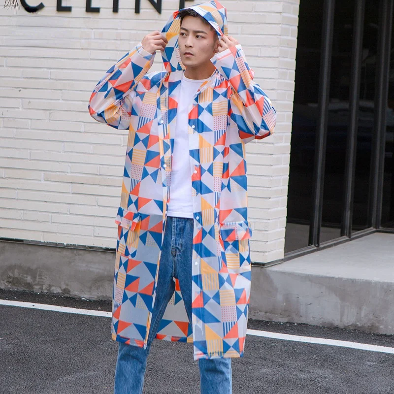 Transparent Raincoat Rain Coats Long Big Size Cloak Poncho Women