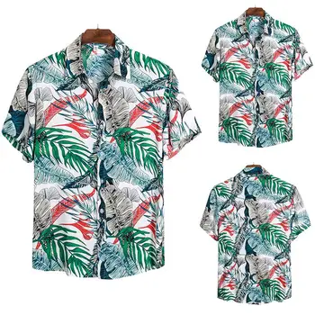 

shirt men 2020 New Summer Mens Short Sleeve Beach Hawaiian Shirts Casual Floral Shirts Regular Plus Size 3XL Mens clothing Fashi