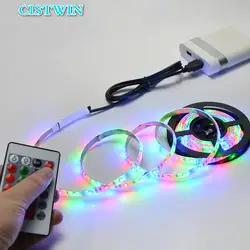 RGB Светодиодная лента 2835 SMD DC5V водонепроницаемая лента 1 м 2 м 3 м 4 м 5 м HD ТВ Настольный экран подсветка светильник диод l