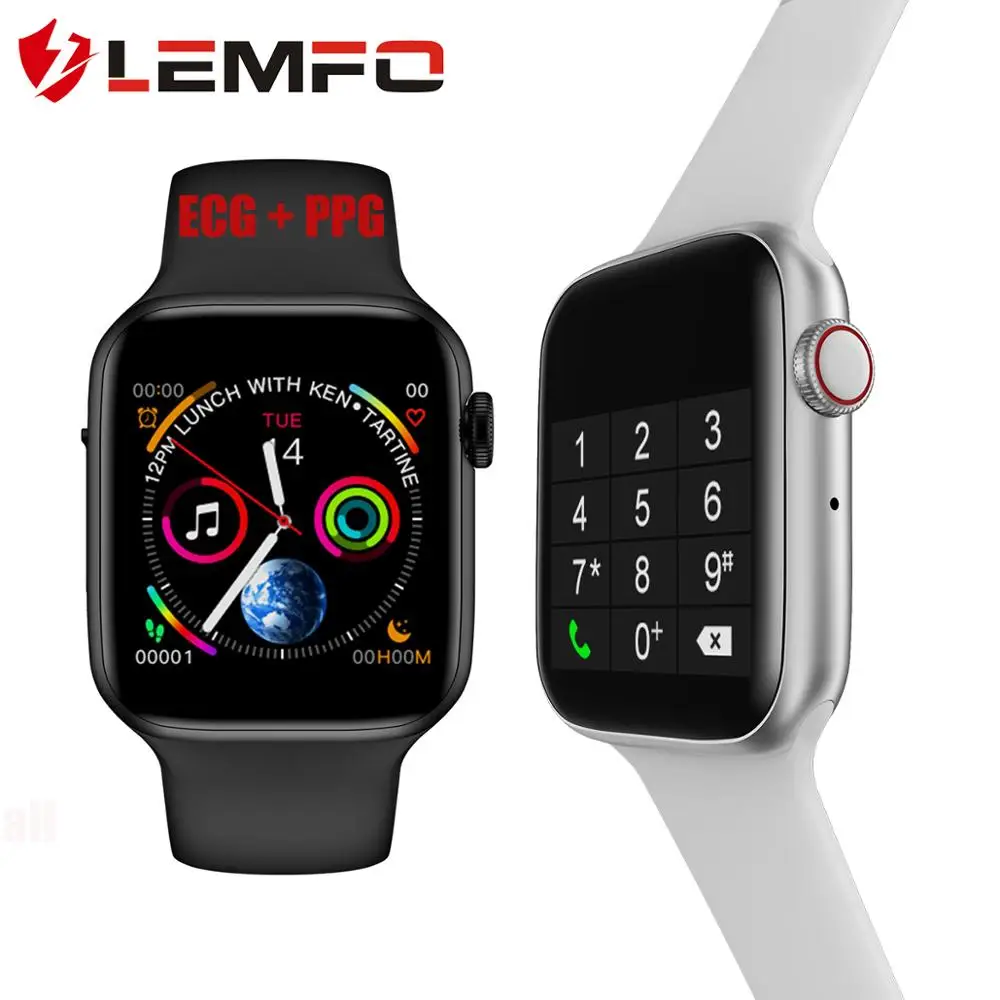 LEMFO W34 1,5" Полный сенсорный смарт-часы для мужчин для Apple Watch Поддержка Bluetooth вызова для женщин смарт-браслет ЭКГ+ PPG трекер здоровья