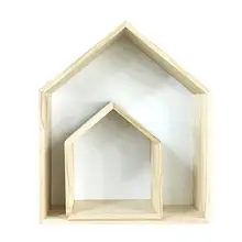 Детская комната в форме дома по индивидуальному заказу деревянная теневая Монтажная коробка для хранения натуральных скандинавских полок большая и маленькая стойка для набора