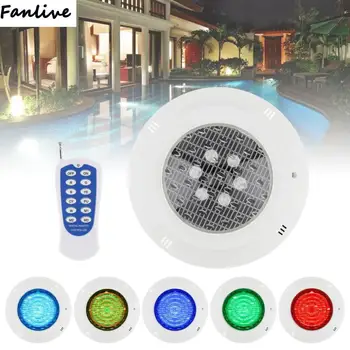 

10pcs 6 LED RGB Lamp Multi-Color 12V 6W RGB+Remote Controller Outdoor Underwater Lighting Waterproof IP68 for Swimming Pool