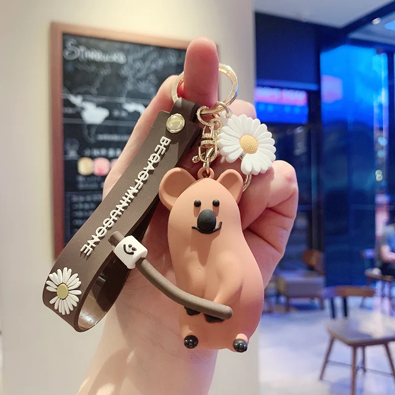 

Hot Sale Kawaii Four-legged Duck and Little Lazy Bear Keychain Couple Gift Halloween Surprise for Girl boy TOY