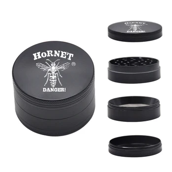 

HORNET Metal Tobacco Herb Grinder With Pollen Catcher Tray 63MM 4 Piece Razor-Sharp Teeth Zinc Alloy Smoking Herb Grinders