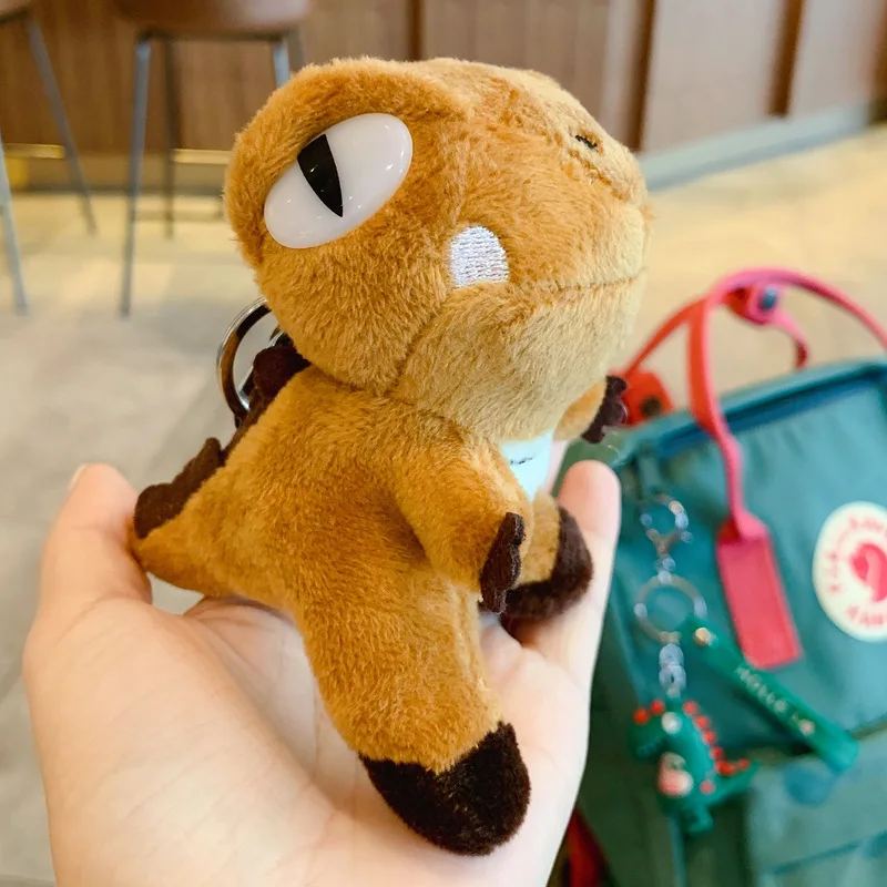 Японский мультфильм простой милый плюшевый небольшой серии динозавров автомобильный брелок для ключей пара аксессуаров сумка Подвеска подарки