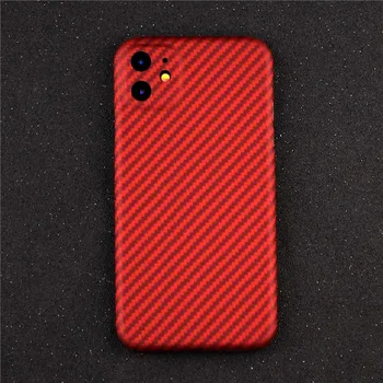 

Carbon Fiber Pattern Case Cover For iphone 11 11pro 11promax Full Protective Aramid Fiber Case Free Tempered Glass KS0737