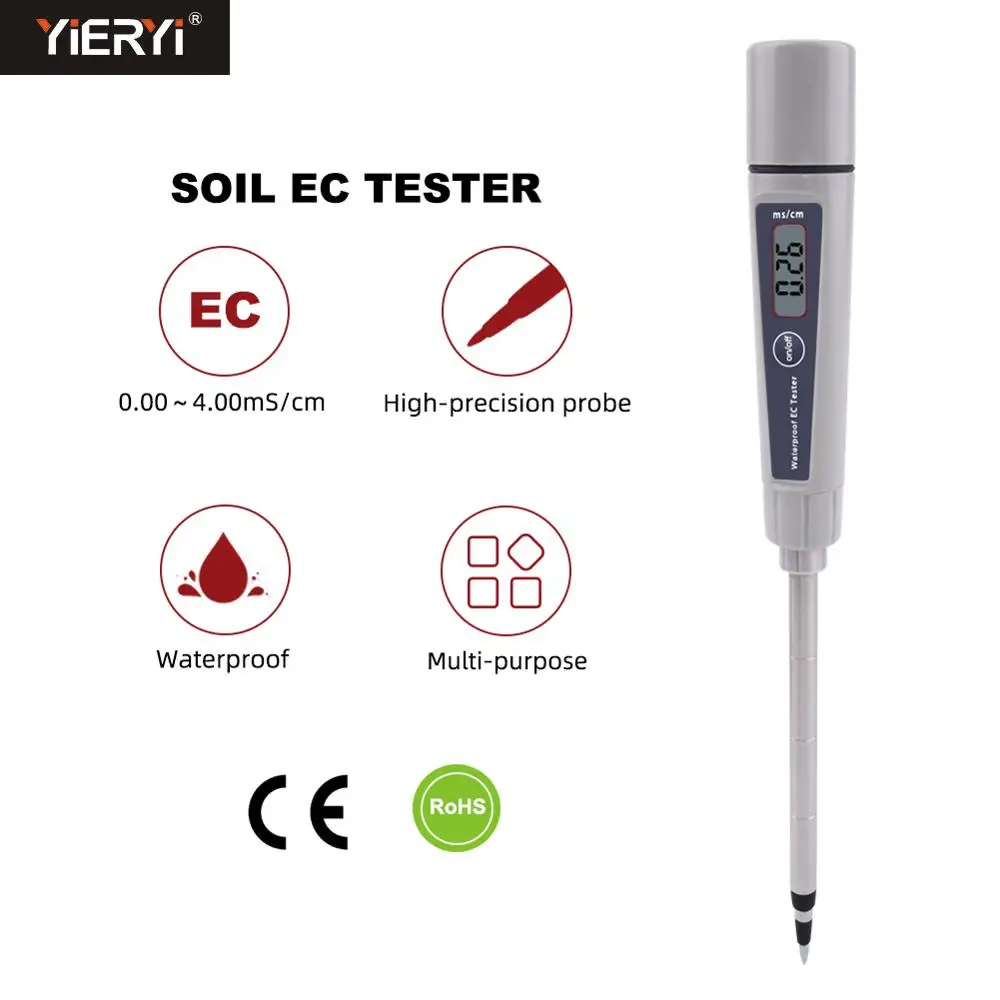 Soil EC Tester EC-316 Direct ATC 0-4.00 mS/cm digital LCD Aquarium swimming pool hydroponic laboratory Conductivity Meter | Инструменты