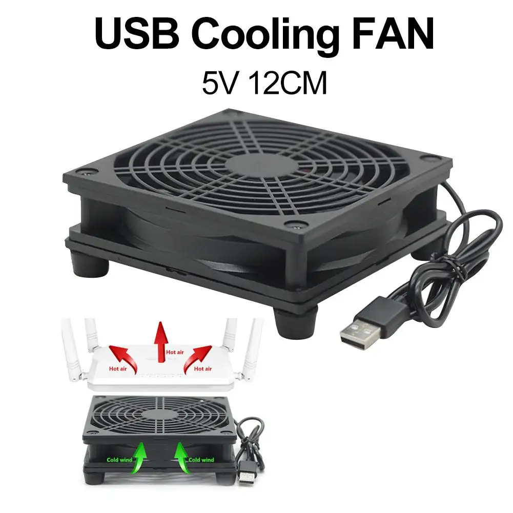 12cm 5V USB Power Supply TV Set Top Box Router Radiator Cooler Air