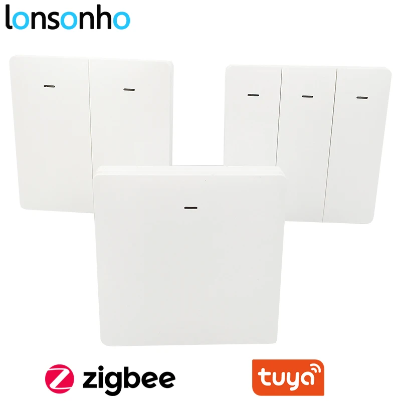 Tanie Lonsonho Zigbee Tuya inteligentny zegarek wi fi 220V ue UK przyciskowe włączniki światła bezprzewodowy pilot Alexa Google Home