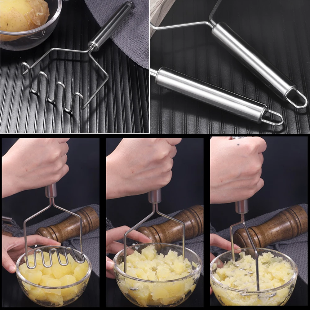 Stainless Steel Wave Shape Potato Masher Cutter Tool Kitchen Restaurant Gadgets Tools Fruit Vegetable Crusher vegetable chopper potato masher kitchen cutter