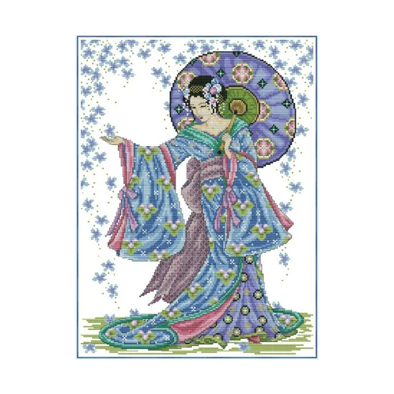 Cross Stitch Stamped Kits Printed Embroidery Cloth Needlepoint Easy Patterns For Beginners 11CT 47Cmx61cm | Дом и сад