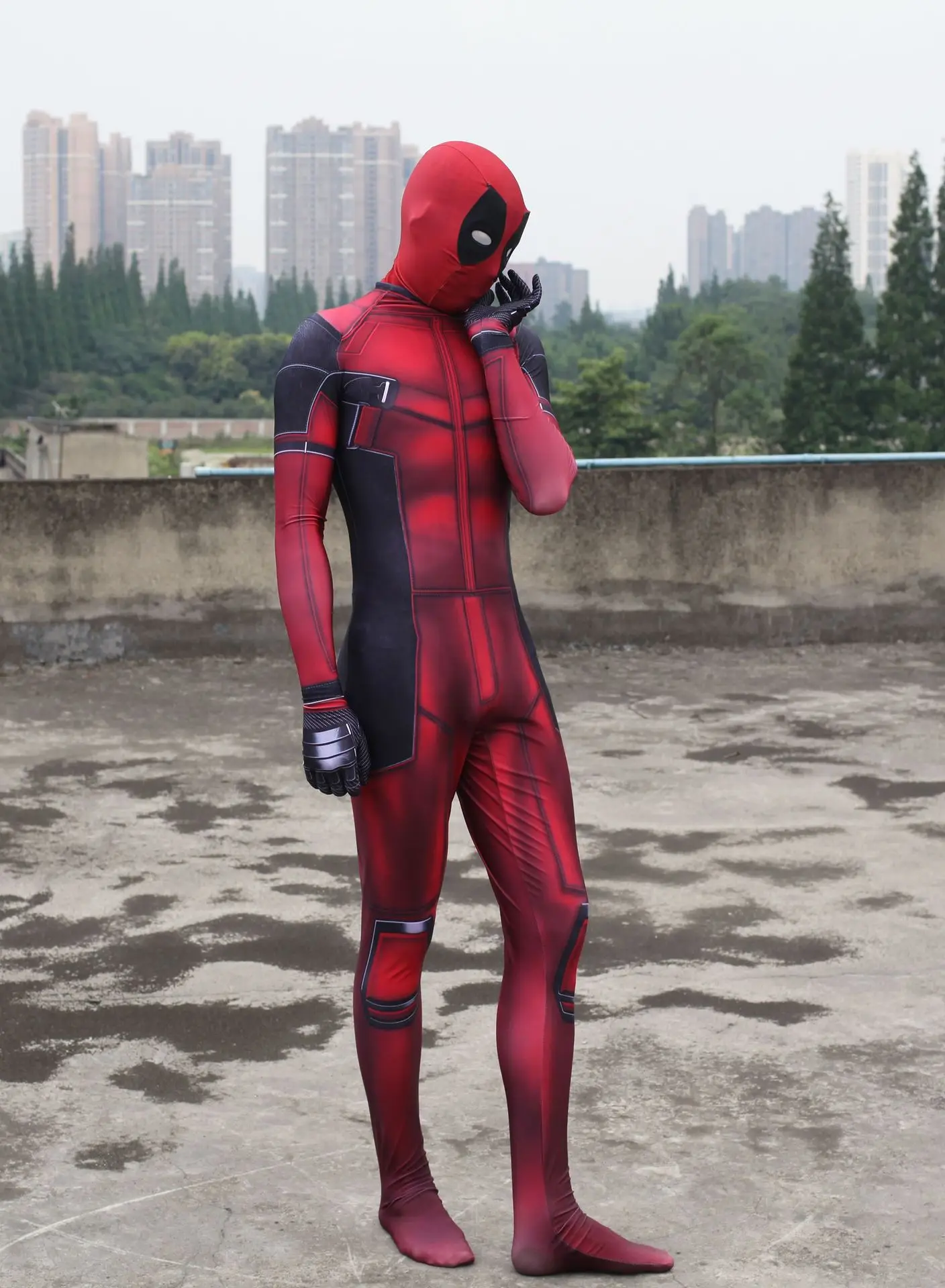 Черный, красный костюм дедпула Человека-паука для взрослых детей Человек-паук Far FromHome Хэллоуин косплей супергероя-паука Боди Комбинезоны