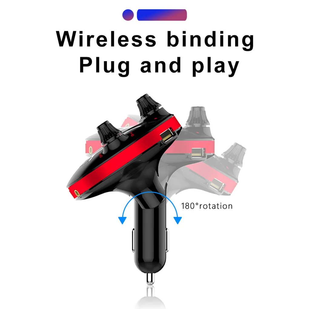 Bluetooth FM передатчик Handsfree автомобильный комплект 1,3 дюймов ЖК-дисплей TF карта/U диск MP3-плеер двойной USB зарядное устройство