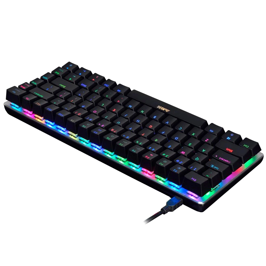 Ajazz AK33 Mechanical Wired RGB LED Backlight Gaming Keyboard for PC Game with Blue Switches