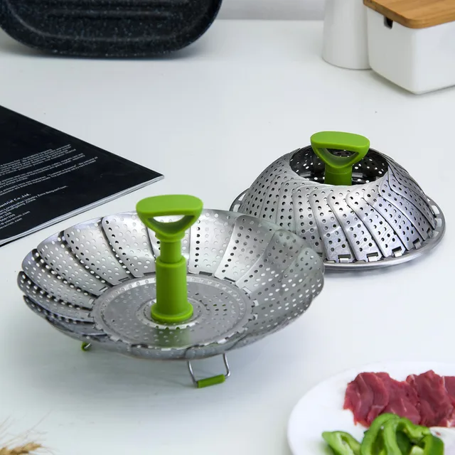 Xyj Pentola A Vapore Pentole Cottura A Vapore Cestello Per Alimenti Maglia In Acciaio Inox Piroscafo Pieghevole Cibo Frutta Verdura Fornello A Vapore Acciaio Inossidabile Steamers Aliexpress