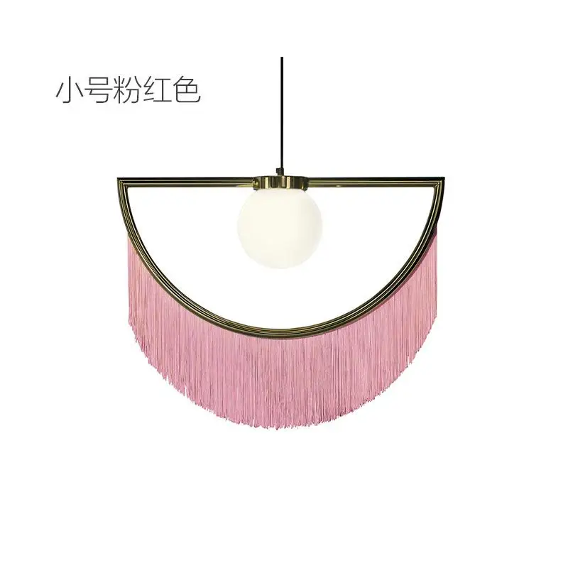 Pink L38cm H31cm Современный Тибетский Стиль, коричневый, розовый, черный светодиодный подвесной светильник, освещение для гостиной и спальни, Светильники для ресторана, подвесной светильник - Цвет корпуса: Pink L38cm H31cm