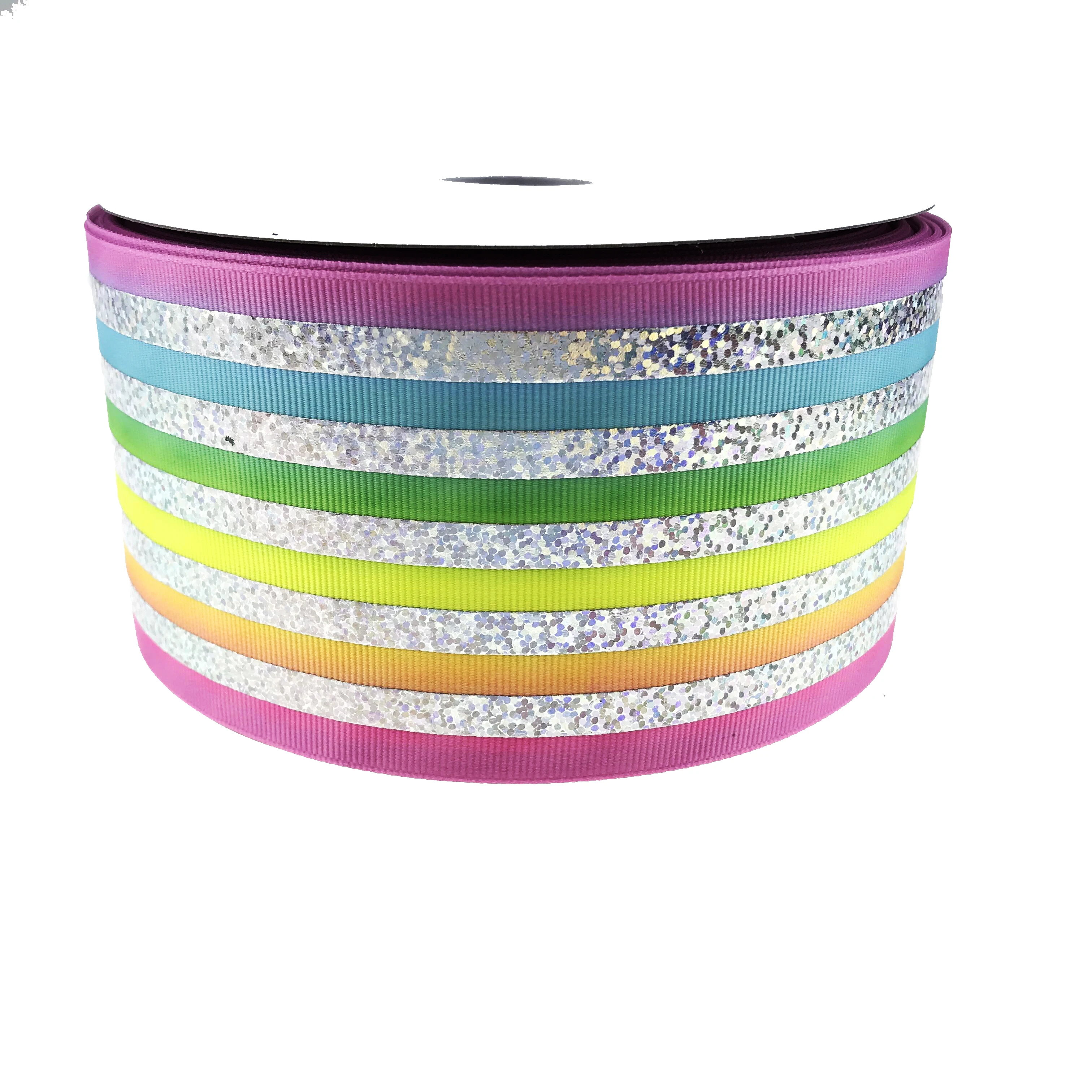 

Custom 75MM 3inch gold Foil Printed on Grosgrain Ribbon for Decoration Handcrafts Gift