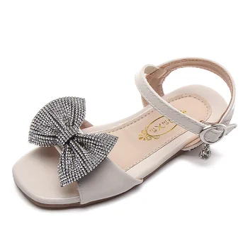 

2020 New Kids Sandals Girls Bow Flat Heel Beach Shoes Children Sandals For Girls Princess Casual Sadals Size 26-36