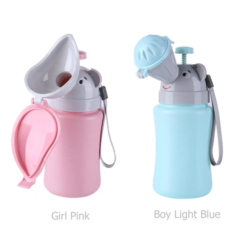 Color : Light Pink Portable Reusable Baby Child Potty Urinal Emergency Toilet Training Pee for Camping Car Travel for Boys & Girls for Girl 