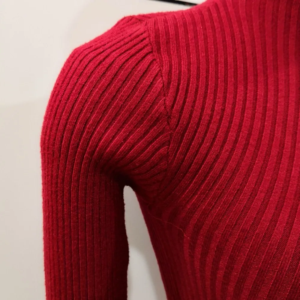 6 цветов, осень, женский свитер, высокий эластичный Однотонный свитер с высоким воротом, женский тонкий сексуальный облегающий вязаный пуловер