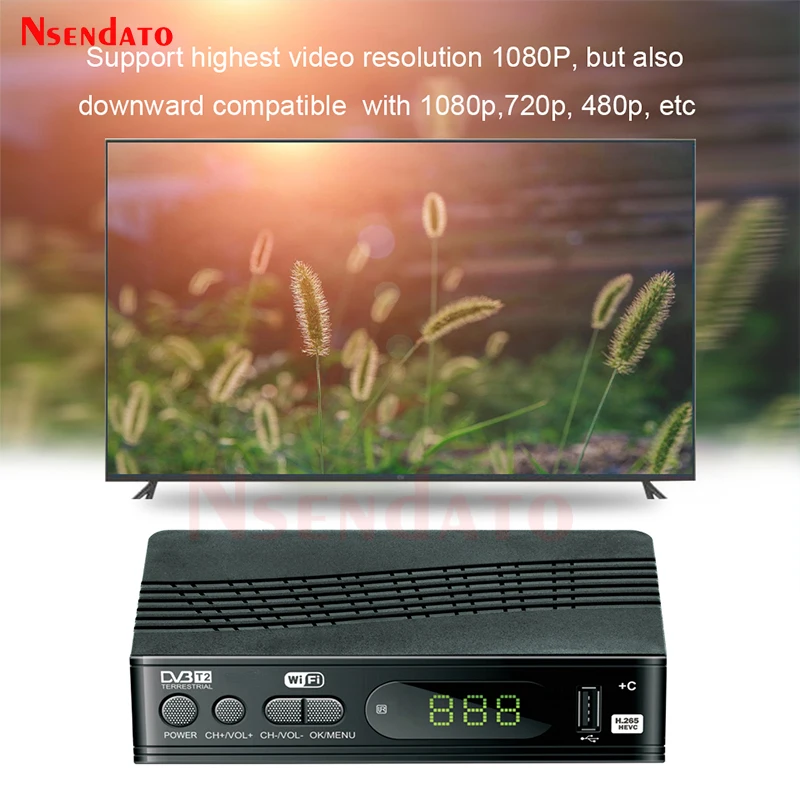 Ǯ HD 1080P HEVC 265   ڴ DVB T2 T C TV Ʃ, H.265 TV ű DVBT2  TV ڽ,  ű 