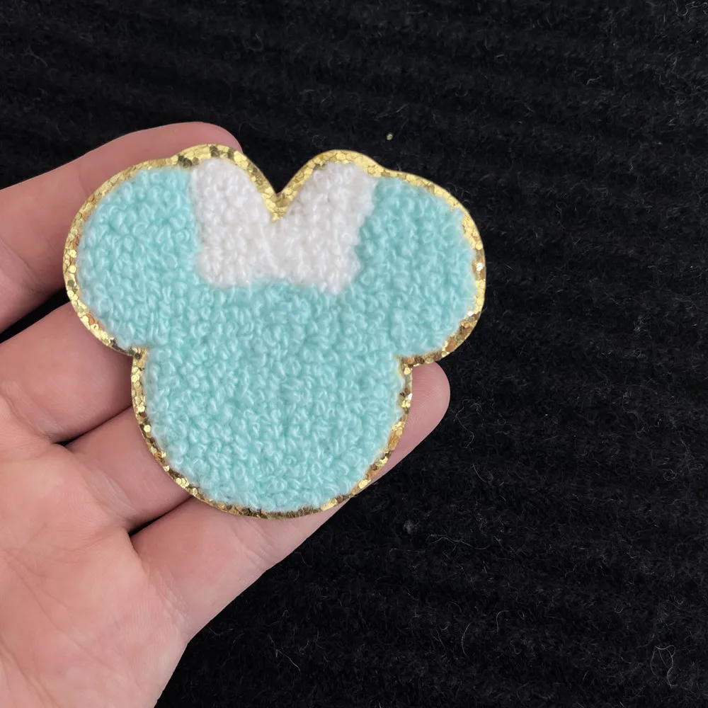 1Pc Sequin Chenille Embroidery Patches Rainbow/Lightning/Heart Patches Appliques Iron On Patches For Children Woman Clothes 
