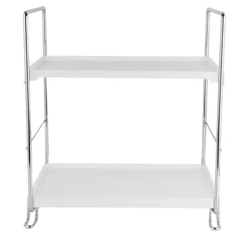 

1 Set Tableware Rack Seasoning Organizer Kitchenware Holder Storage Shelf Silver