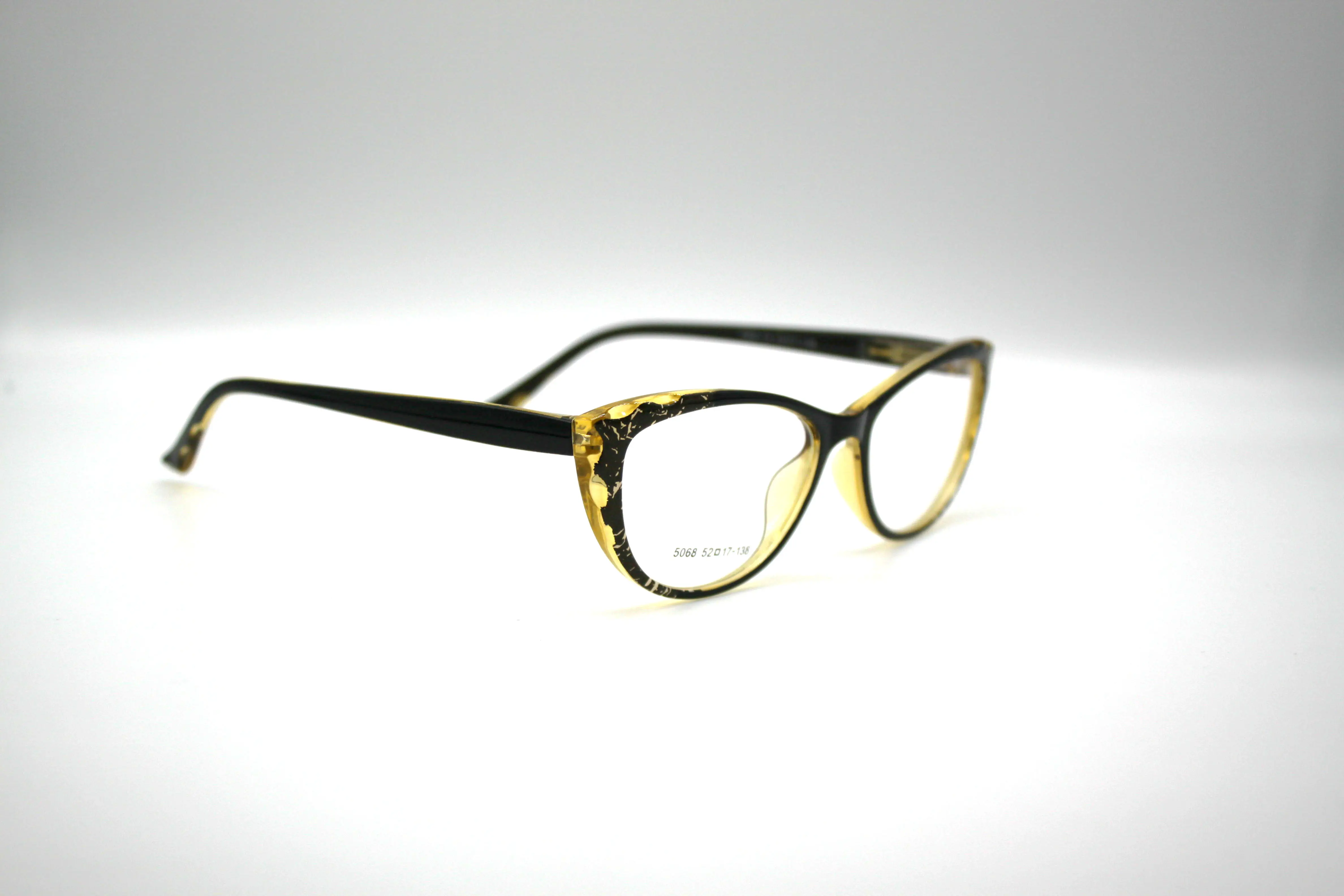 LuckTime повседневные Модные женские очки, оправа кошачьи глаза, женские очки для близорукости, оправа для очков по рецепту Lucky Time, оправы для очков#5068 - Цвет оправы: Цвет: желтый