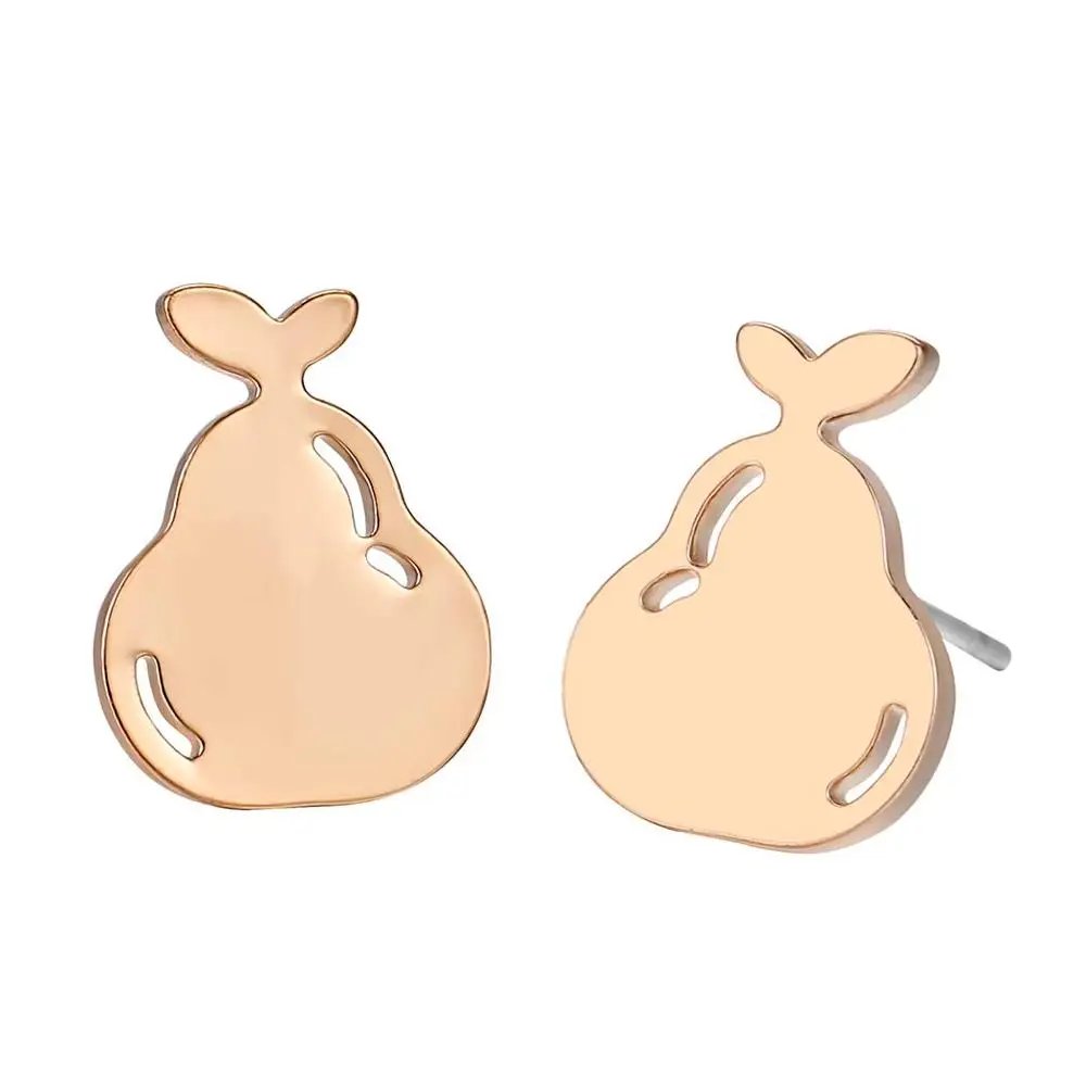 Крошечные серебряные золотые женские серьги для девочек детские ювелирные изделия кролик лошадь птица медведь кошка пчела серьги-гвоздики с животными дешевый подарок - Окраска металла: style 1