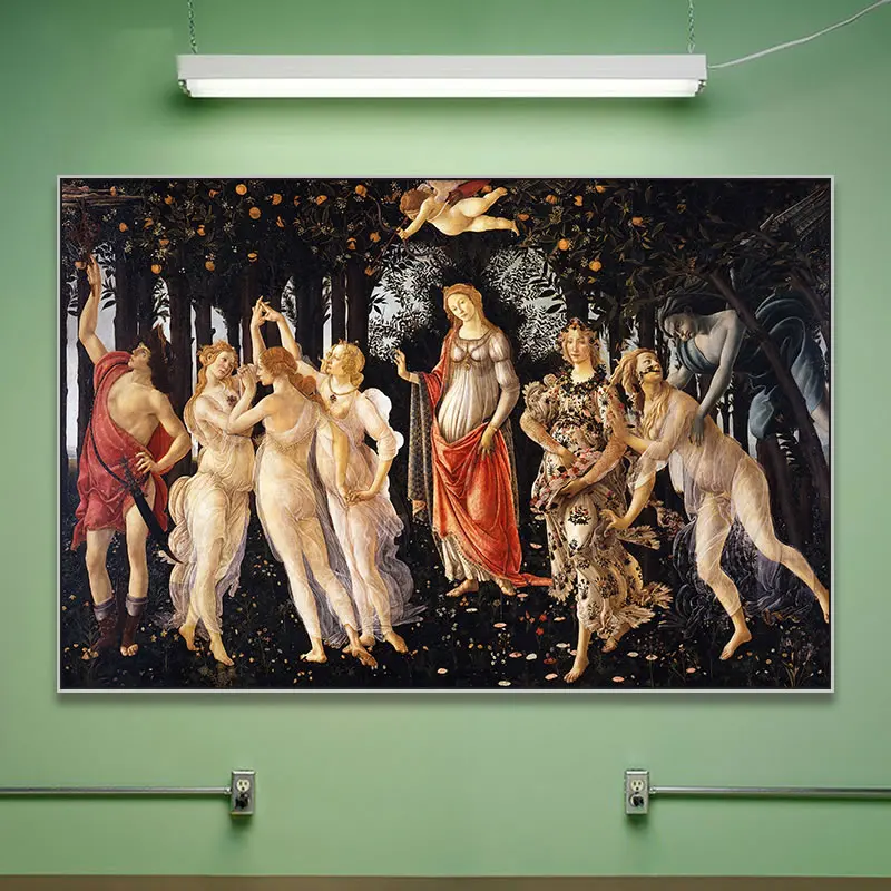 La Primavea от Sandro Botticelli римская мифология самая большая версия холст печать живопись