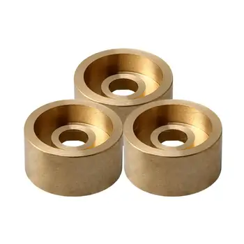 

Yibuy 3PCS Gold Copper Trumpet Potentiometer Knobs Upper Cover 22MM Weight Button