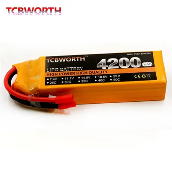 

RC Helicopter LiPo Battery 4S 14.8V 4200mAh 30C 40C For RC Drone Quadrotor Airplane Car Boat Remote Control LiPo 4S 4200mAh AKKU