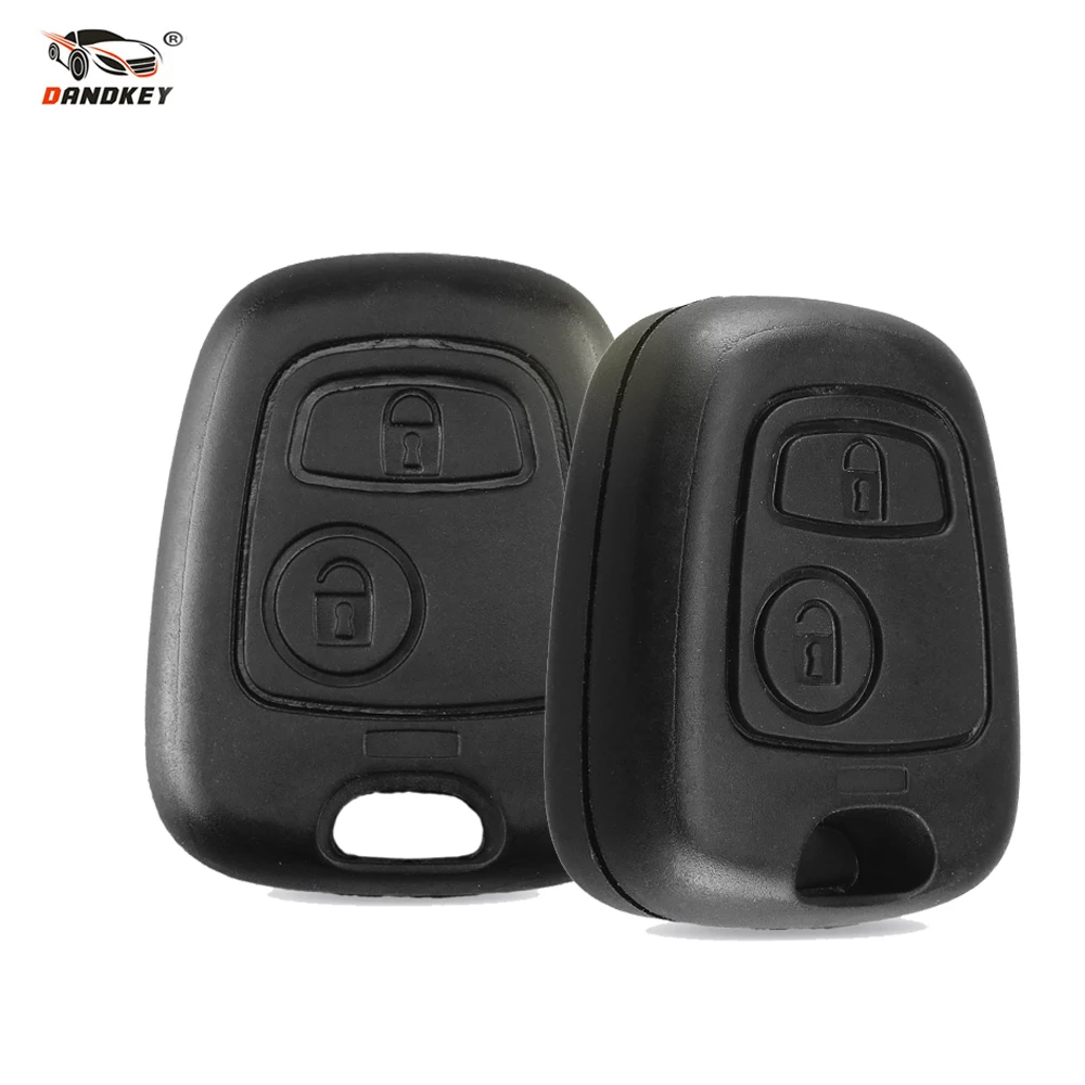 Dandkey 2 botão sem lâmina remoto caso chave do carro escudo fob para citroen c1 c2 c3 pluriel c4 c5 c8 xsara picasso capa