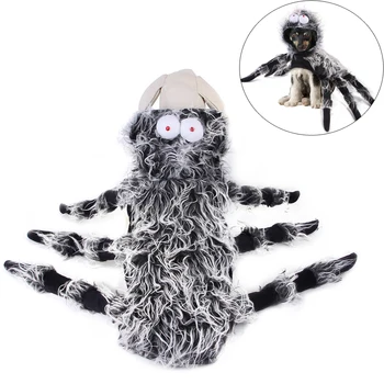

Funny Black Spider Dog Halloween Dress Up Clothes Christmas Pet Cat Simulation Cosplay Costume Fancy Party Outfit Accessories