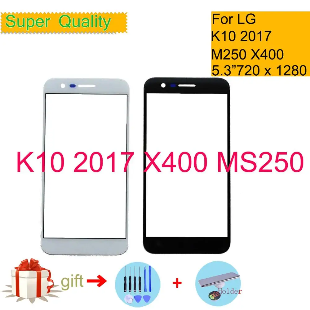 Для LG K10 2017 X400 MS250 K121K M250 M250N VS501 сенсорный экран передняя стеклянная панель