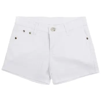 

Summer Denim Shorts Slim Fit Candy Color Short Pants Short Jeans Women Shorts Denim white XXXL=31